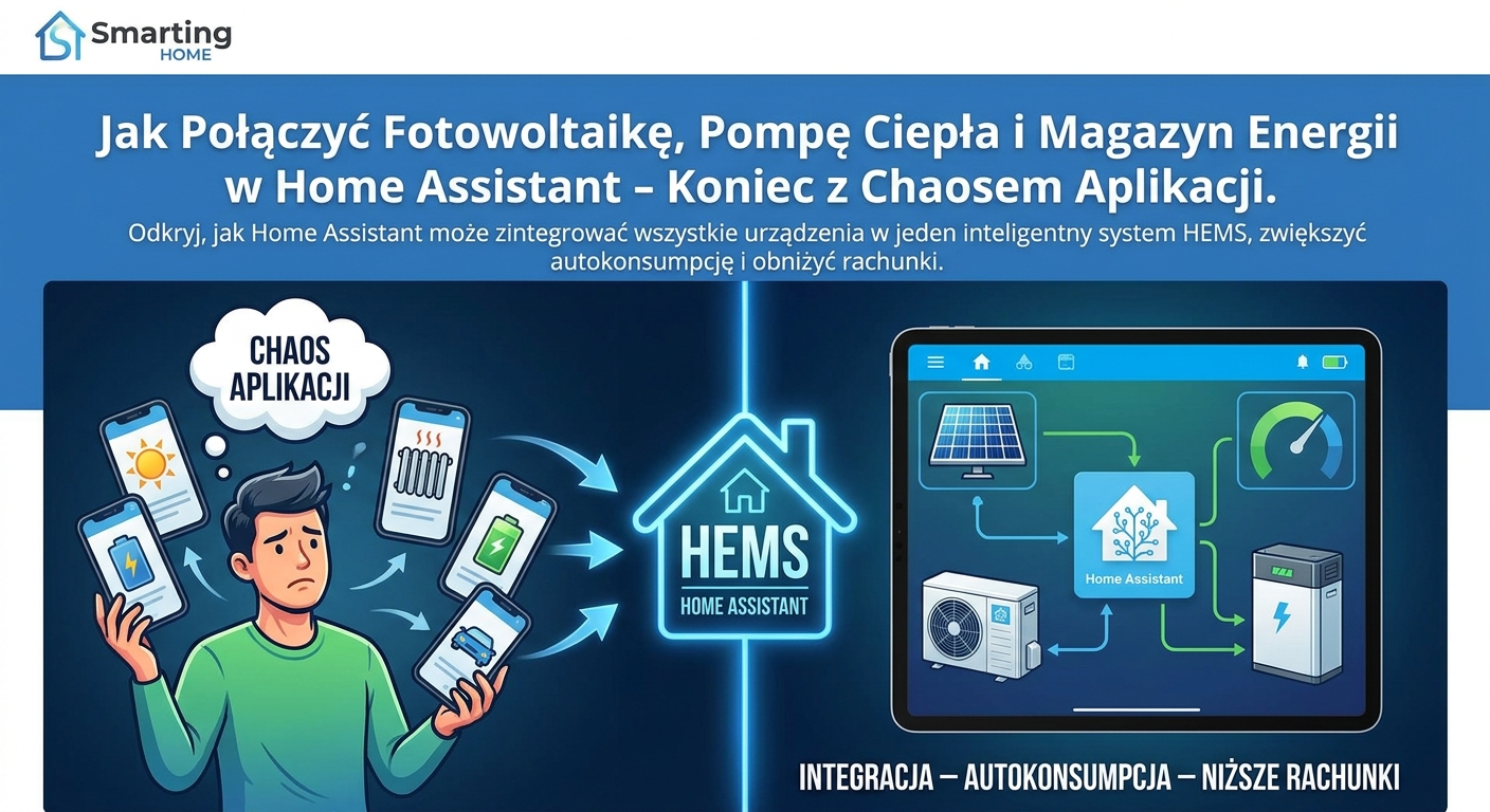 Jak Połączyć Fotowoltaikę, Pompę Ciepła i Magazyn Energii w Home Assistant – Koniec z Chaosem Aplikacji