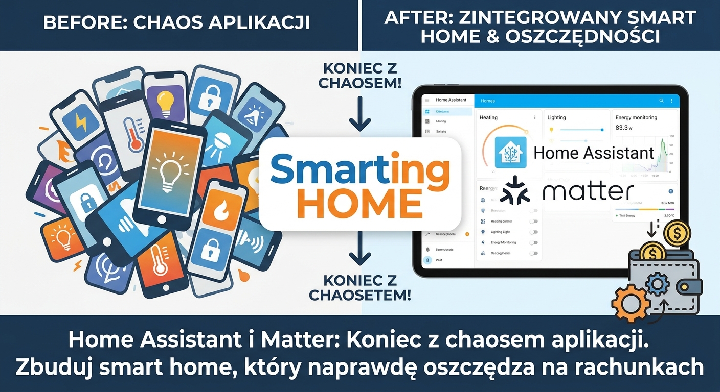 Home Assistant i Matter: Koniec z chaosem aplikacji. Zbuduj smart home, który naprawdę oszczędza na rachunkach