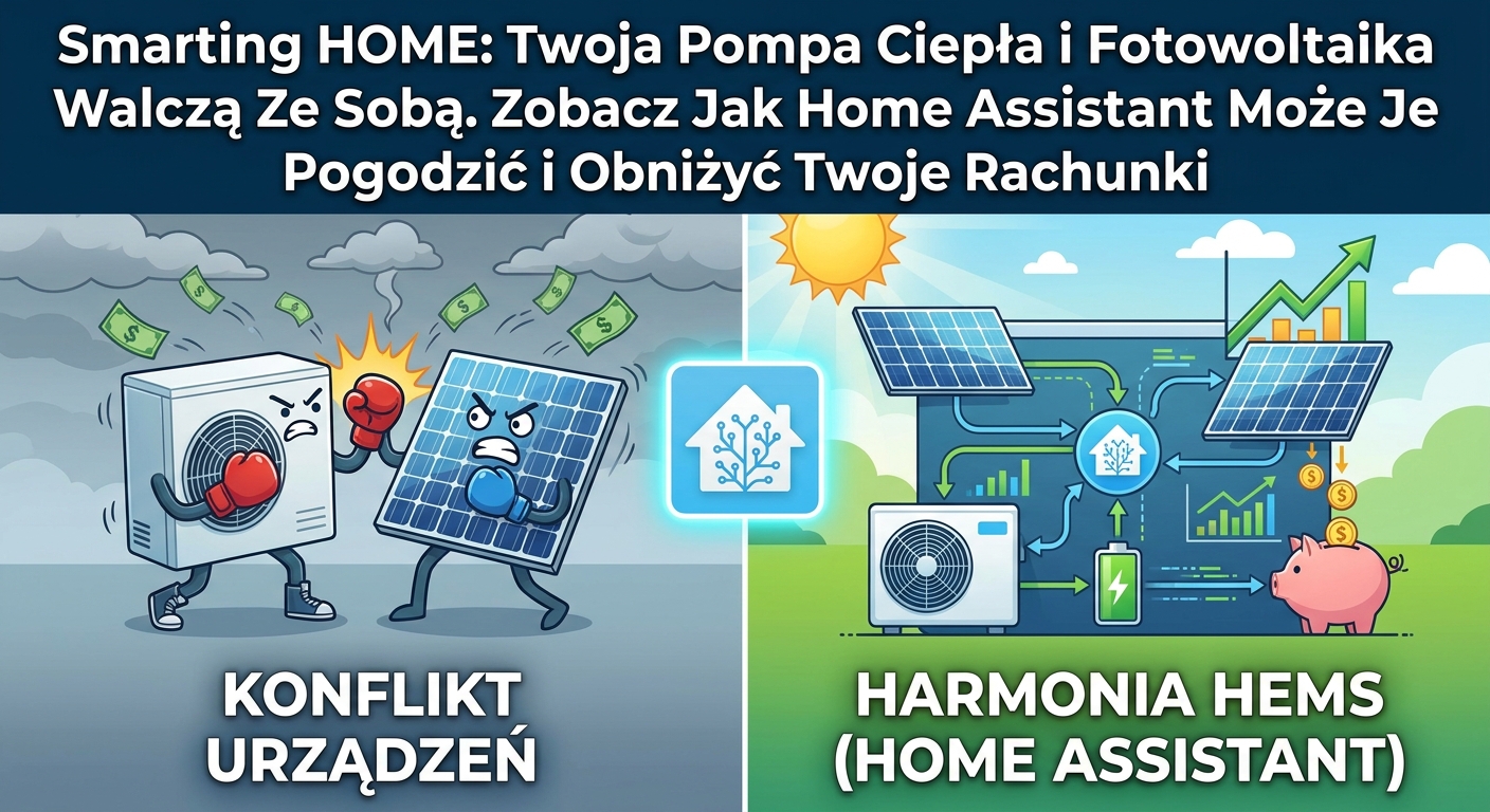 Twoja Pompa Ciepła i Fotowoltaika Walczą Ze Sobą. Zobacz Jak Home Assistant Może Je Pogodzić i Obniżyć Twoje Rachunki.