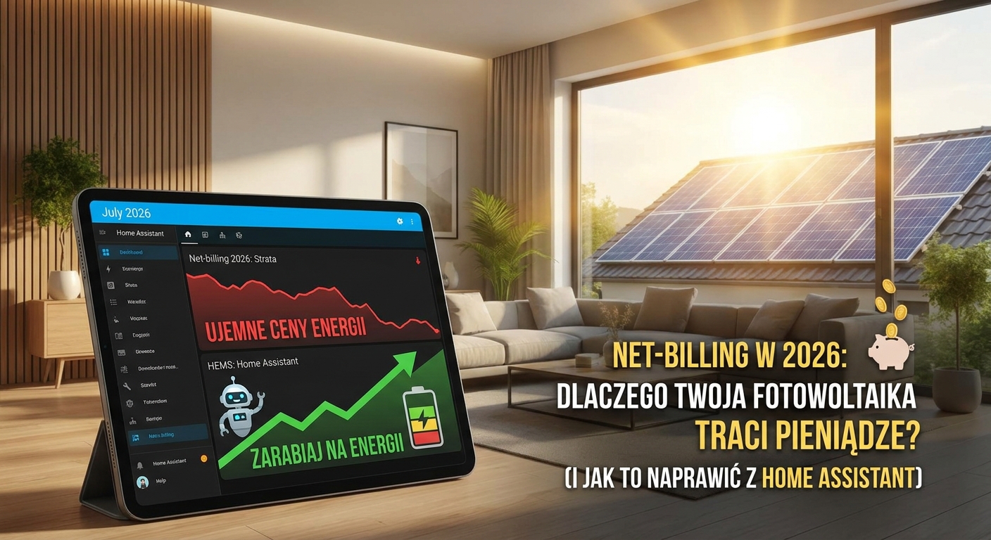 Net-billing w 2026: Dlaczego Twoja Fotowoltaika Traci Pieniądze? (I Jak to Naprawić z Home Assistant)