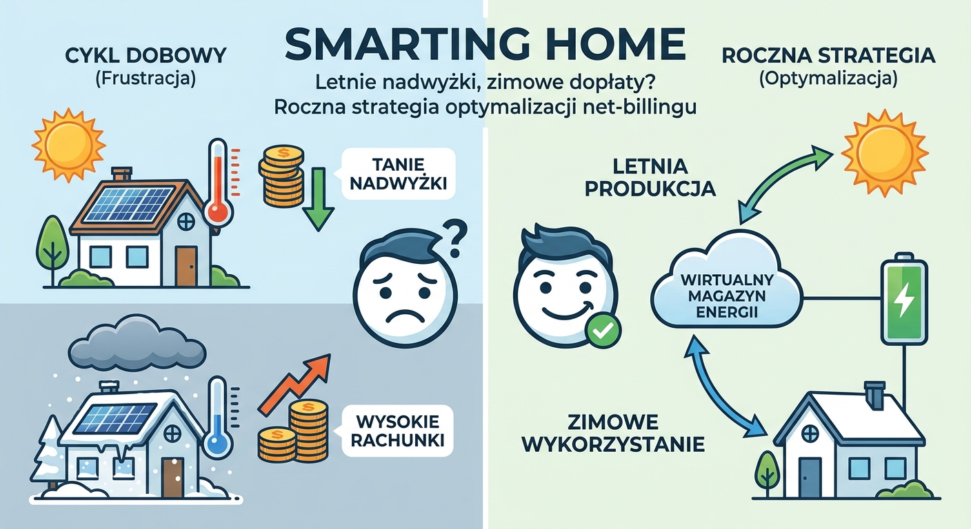 Letnie nadwyżki, zimowe dopłaty? Roczna strategia optymalizacji net-billingu