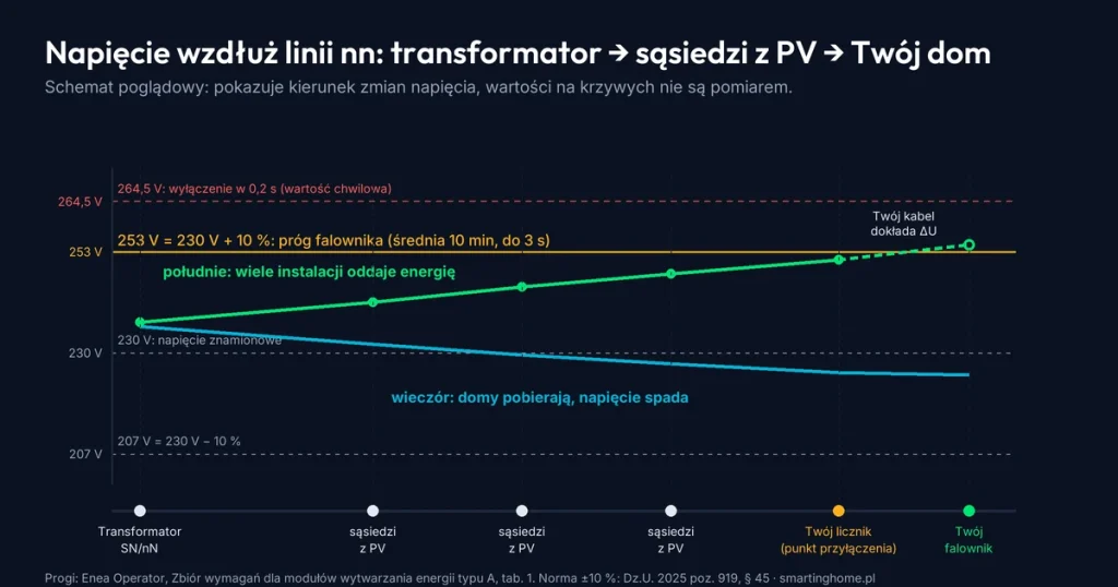 Falownik wyłącza się przy 253 V: dlaczego i co realnie pomaga